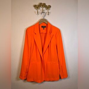 Rafaella Vibrant Orange One Button Closure Blazer. Classic Fit.  Size M